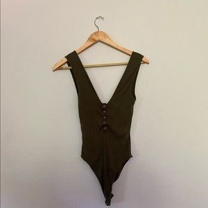 army green body suit